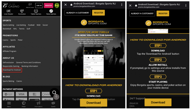 for android instal Borgata Casino Online