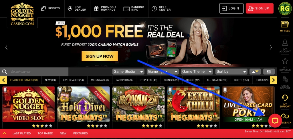 golden nugget casino online bonus code