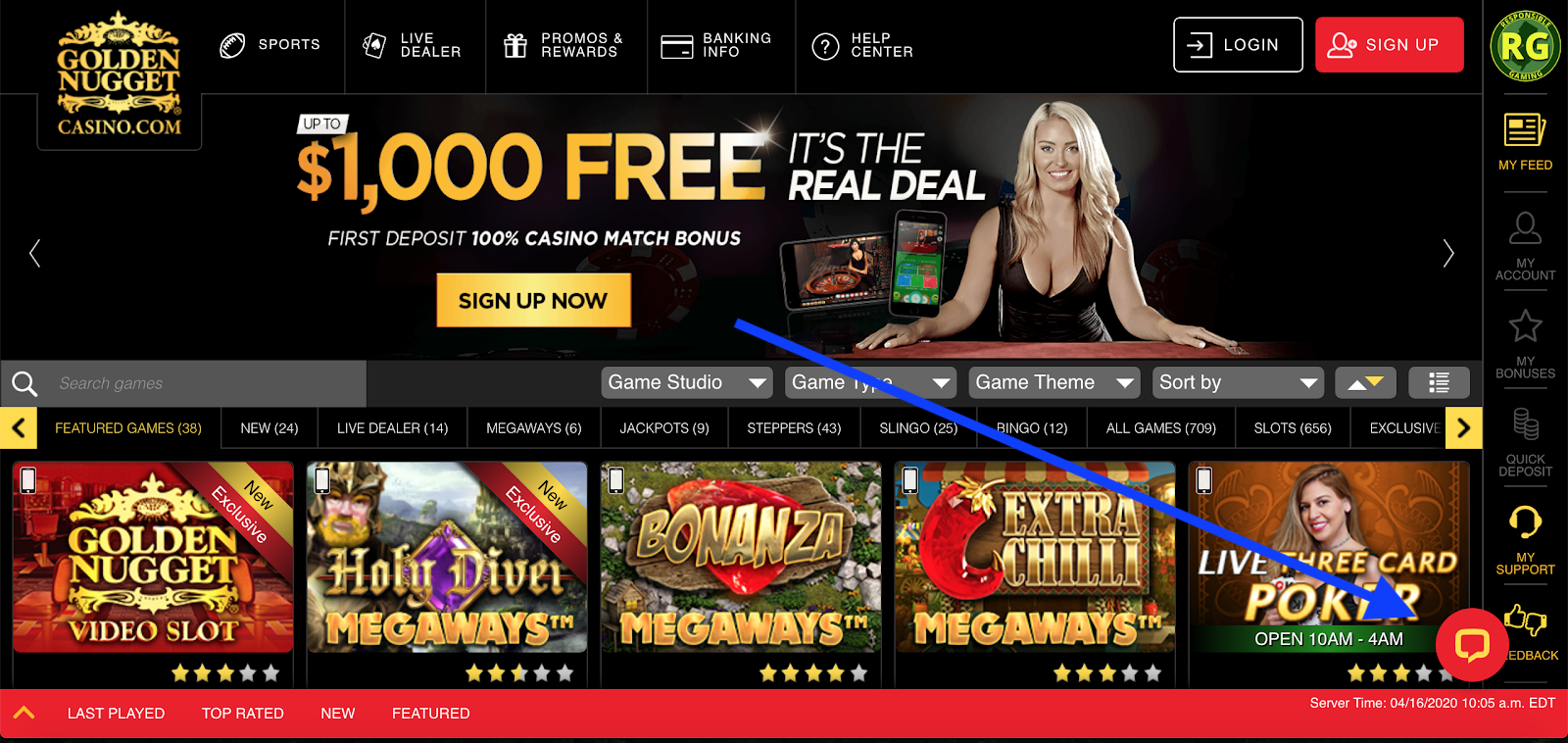 golden nugget online casino customer service